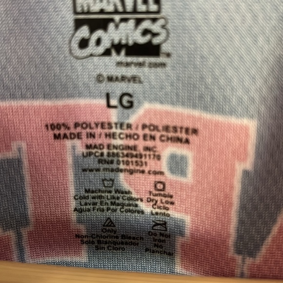 NWT Mens Marvel sleeveless jersey top size Lg. - Picture 5 of 5